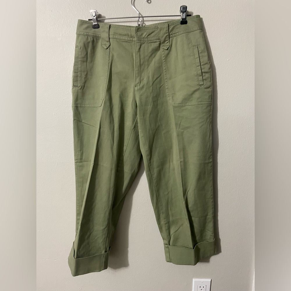 Women’s Hannah Stretch size 6 Green Ankle Pants Tote10